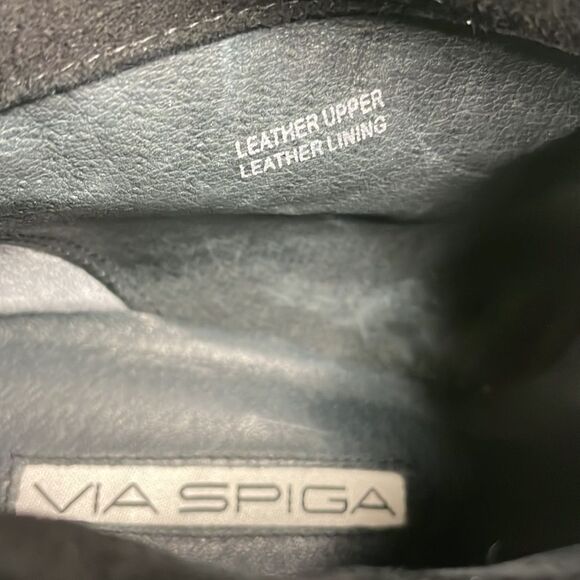 VIA SPIGA black suede ankle heel booties 7 M - Picture 7 of 10